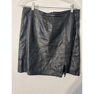 NY company, size 10 leather skirt